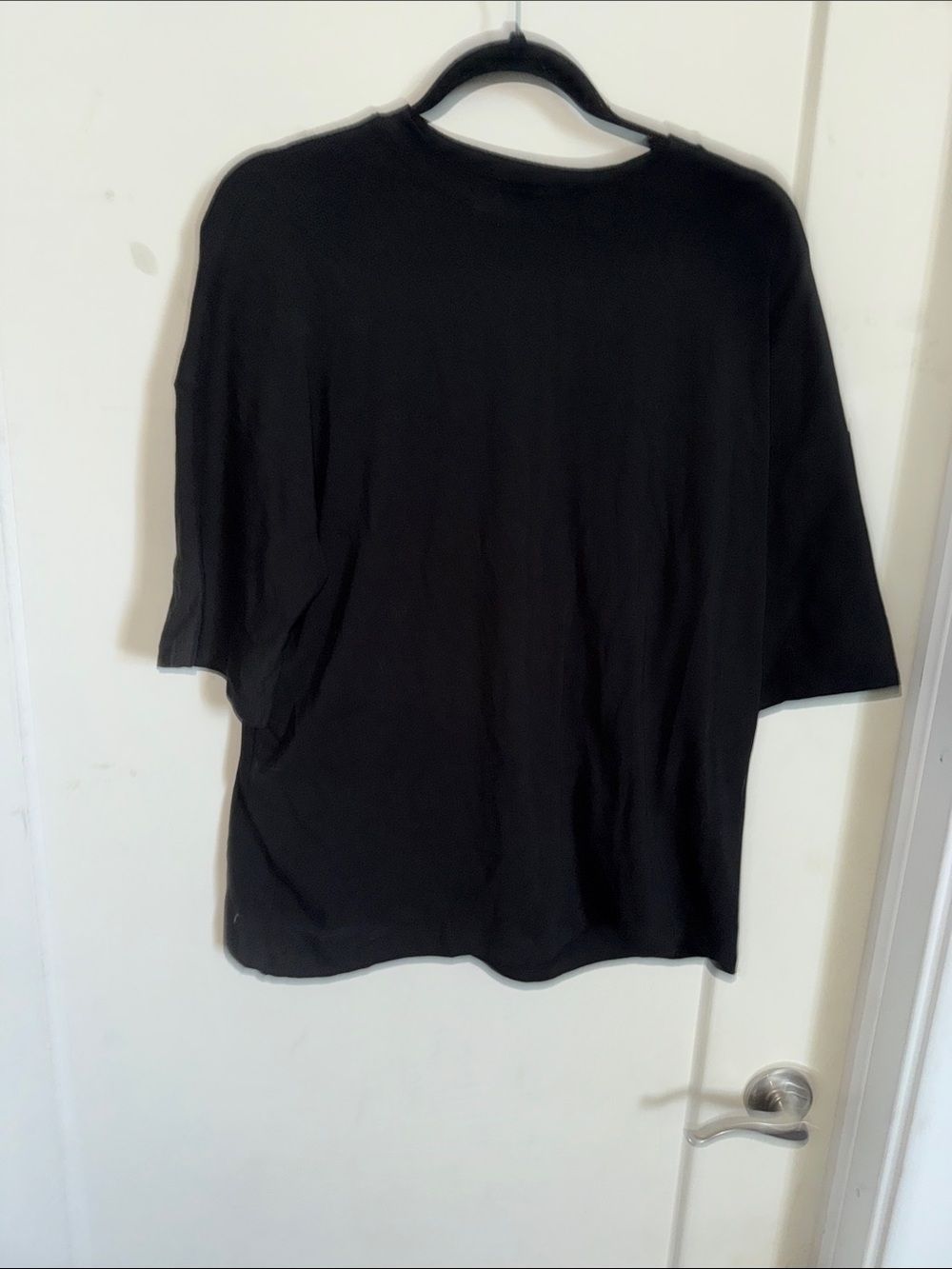 Missguided + Black Oversized Short Sleeve Crew Stretchy Tee Size 2